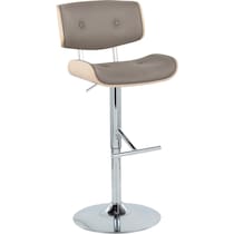 blakely gray chrome bar stool   