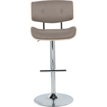 blakely gray chrome bar stool   