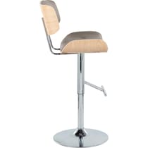 blakely gray chrome bar stool   