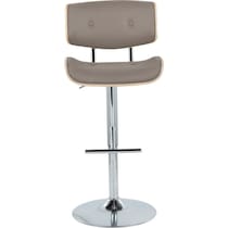 blakely gray chrome bar stool   