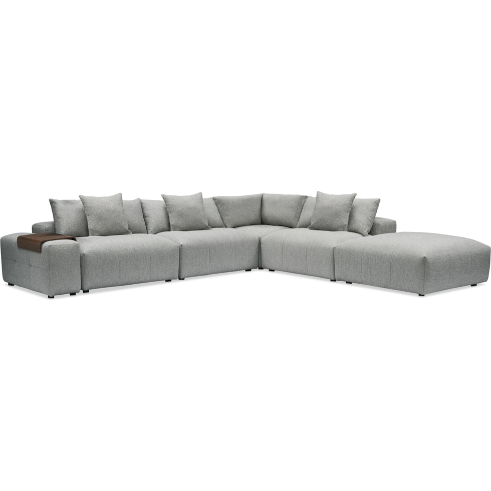 bliss gray sectional   