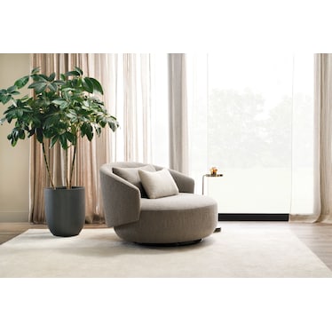 Sunday Accent Swivel Chair - Gray