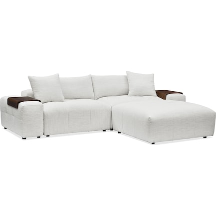 Bliss 5-Piece Sectional and Ottoman - Ivory
