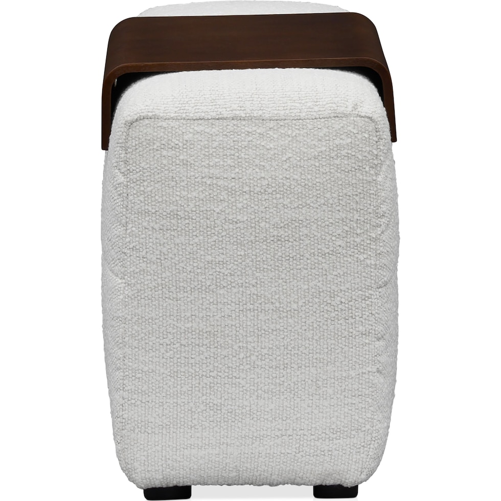 bliss white accent chair   