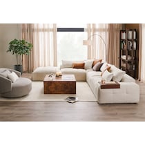 bliss white sectional   