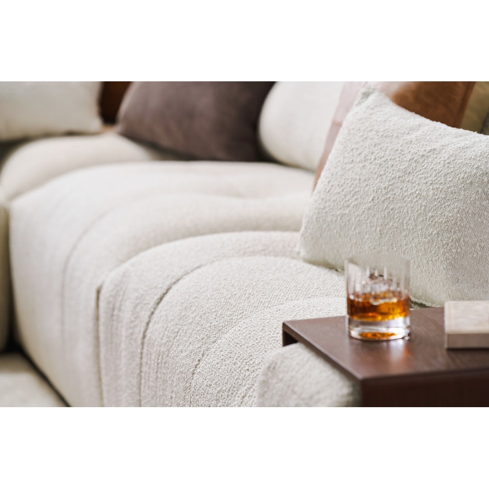 bliss white sectional   