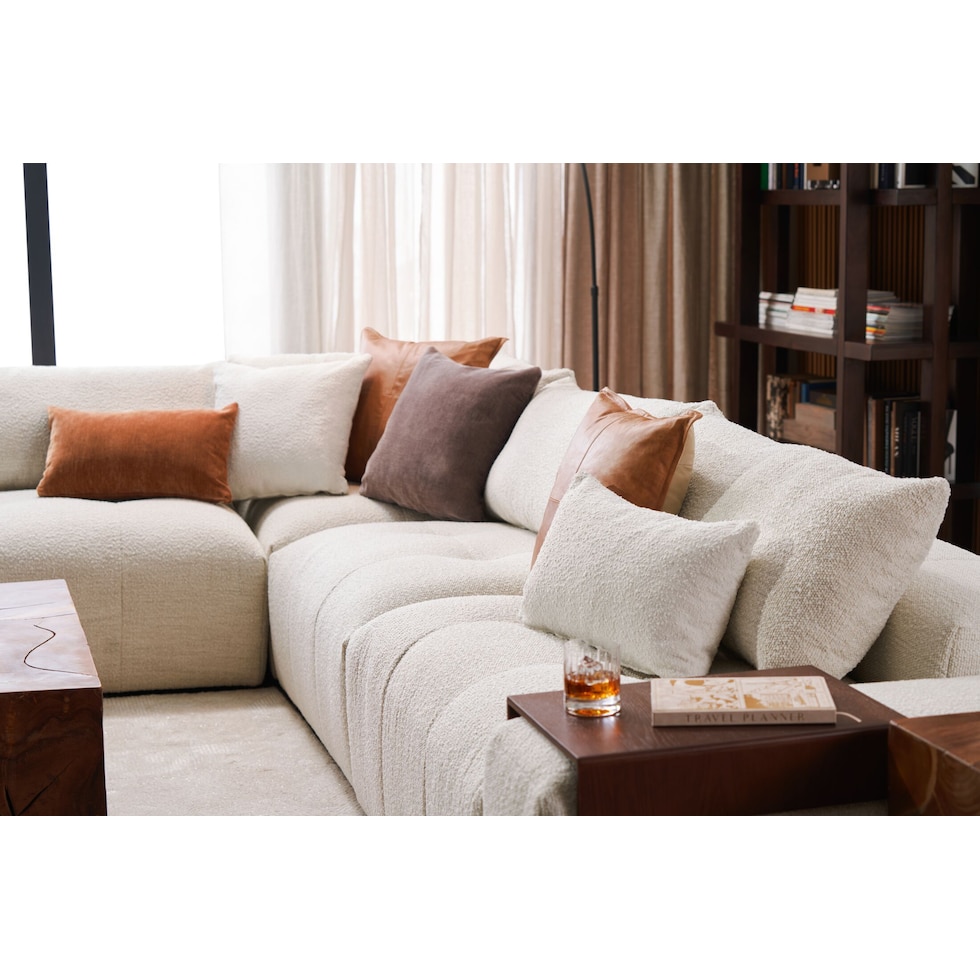 bliss white sectional   