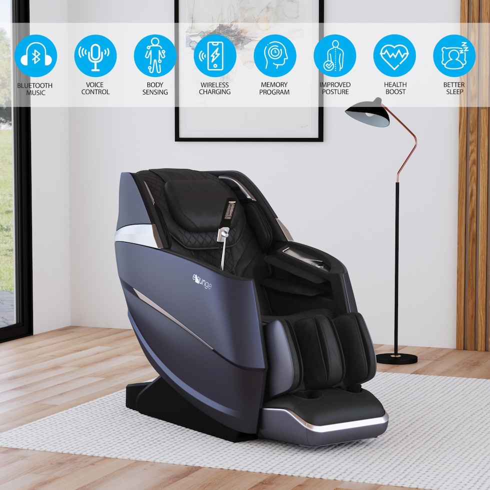 blissful black massage chair   