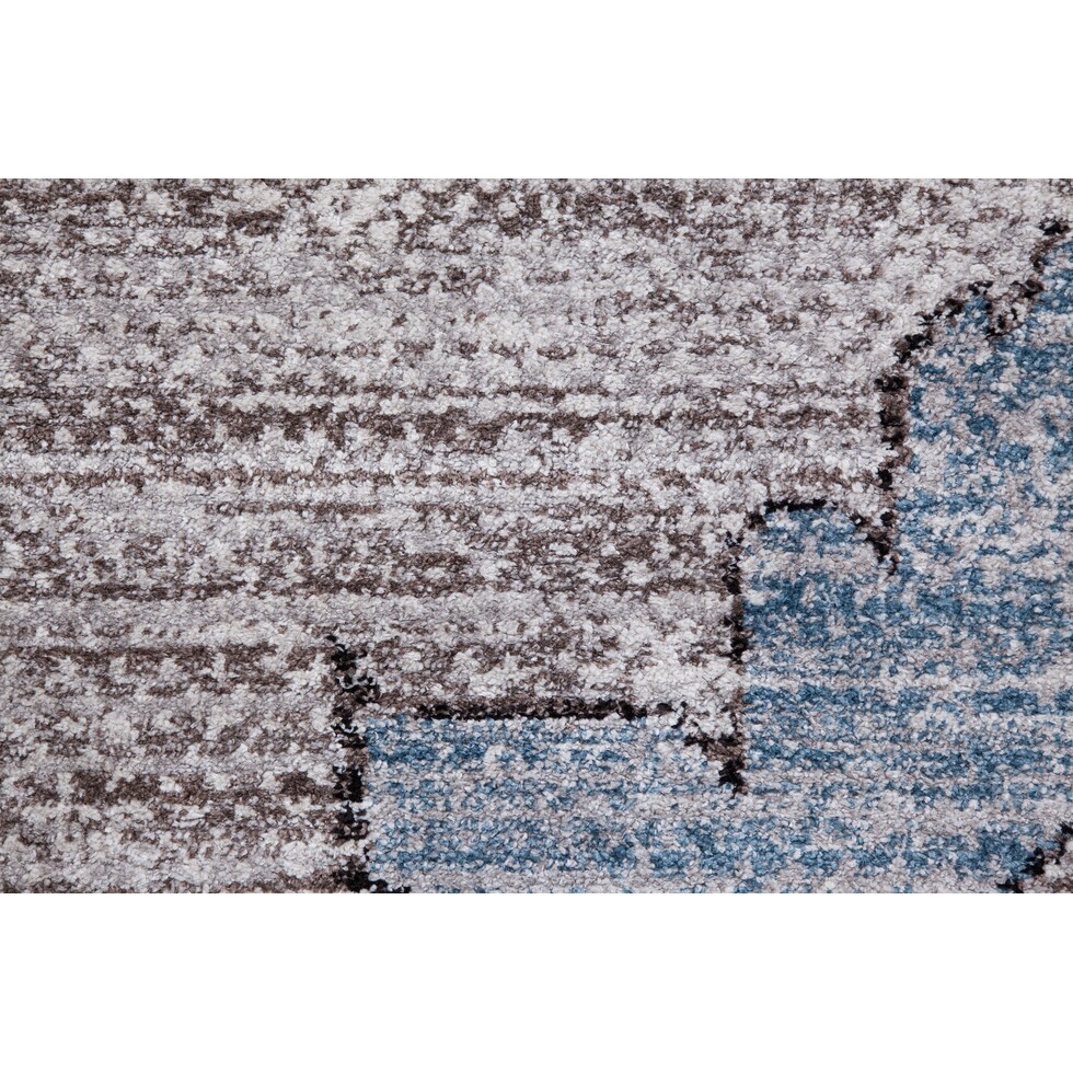 blue and brown rug   