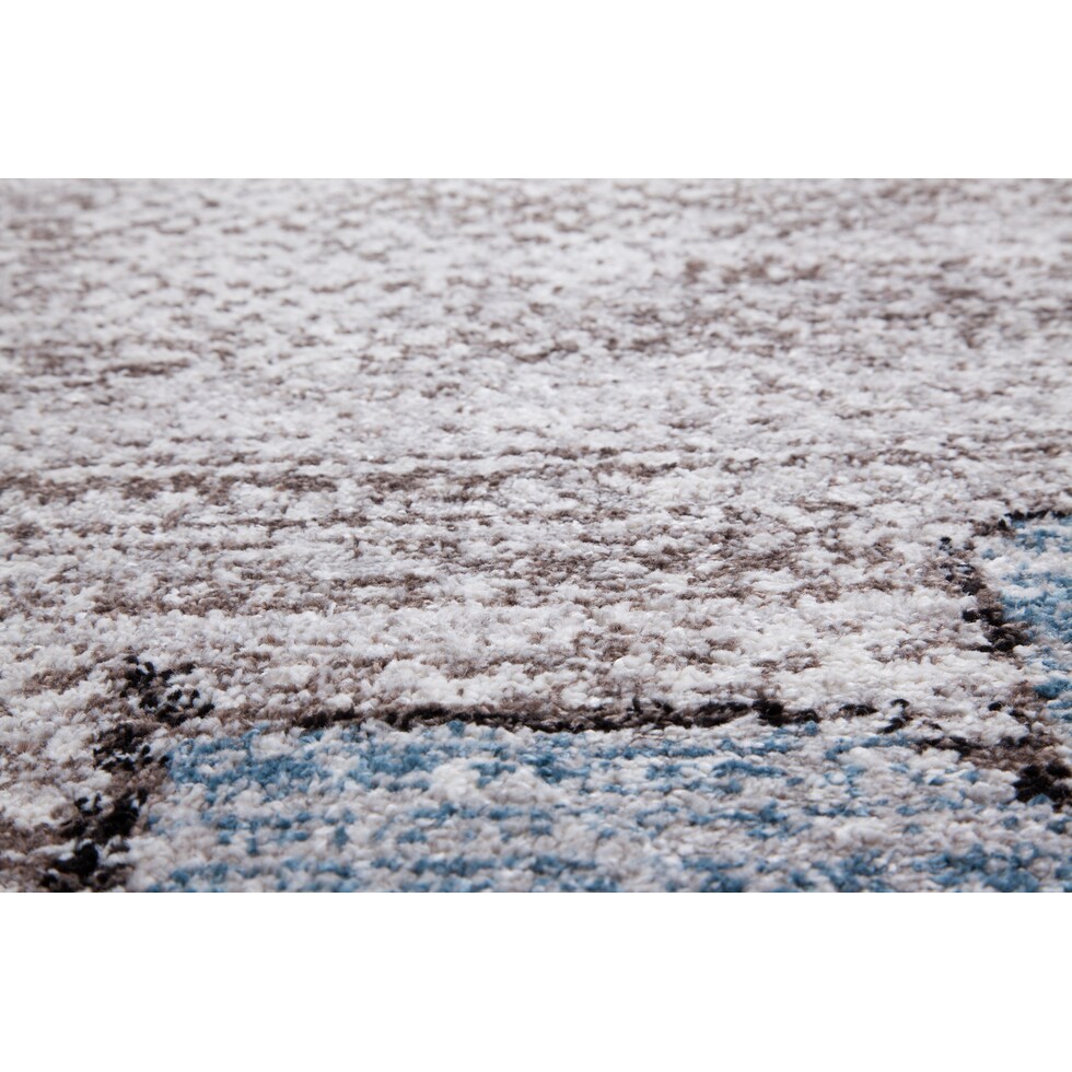 blue and brown rug   
