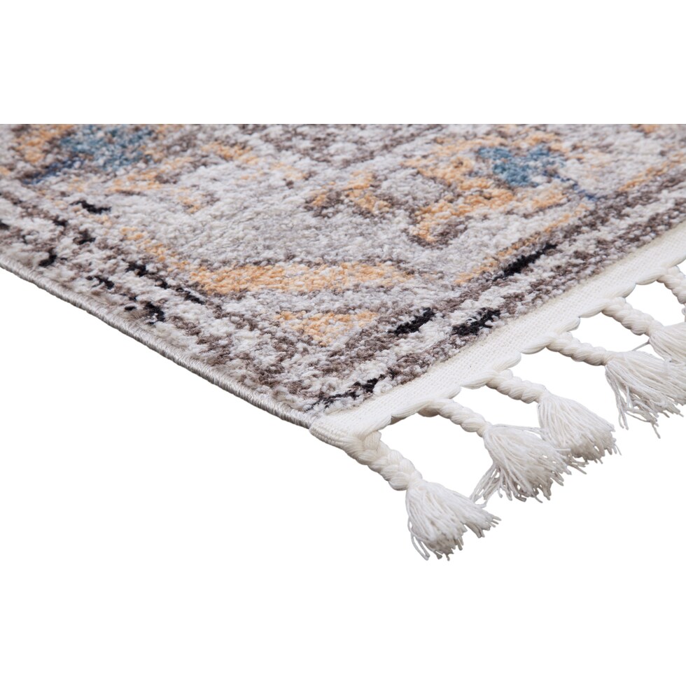 blue and brown rug   