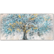 blue and gold tree blue and gold wall art   