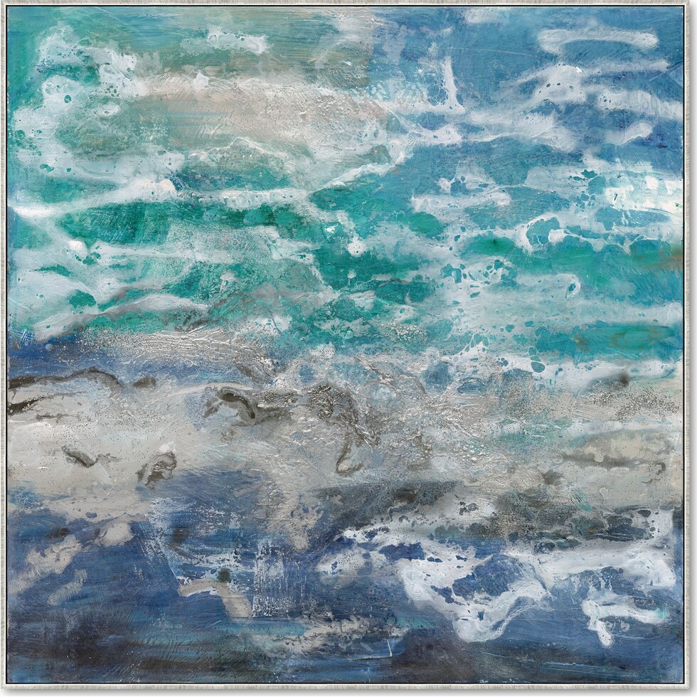 blue water blue wall art   