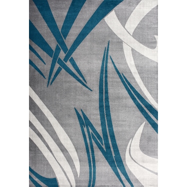 Diascia Rug - Blue/Gray