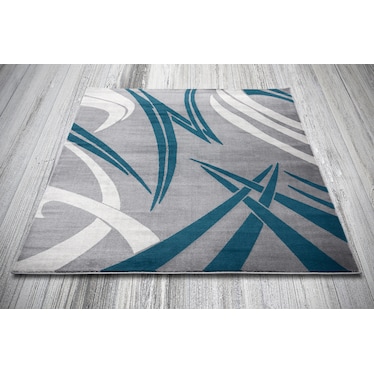 Diascia Rug - Blue/Gray