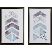 blue gray wall art   