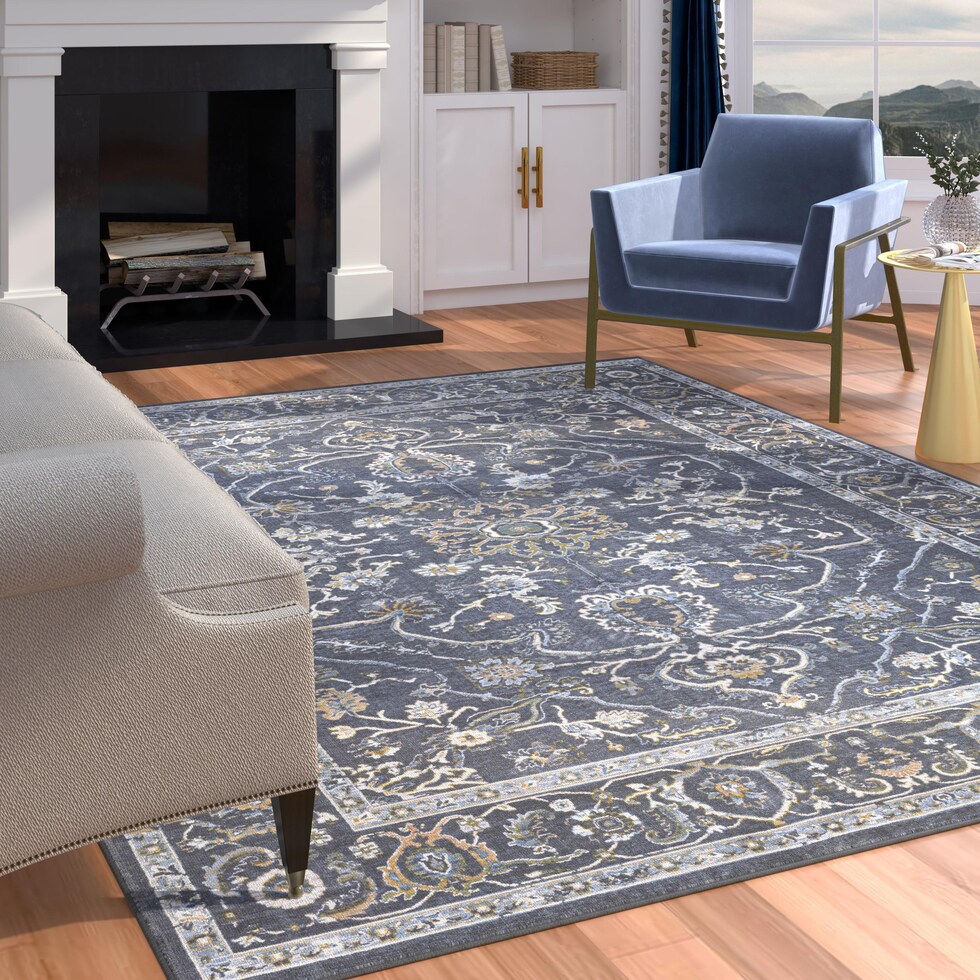 blue rug   