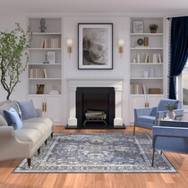 blue rug   