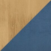 Penny Set of 2 Dining Chairs - Gold/Blue Velvet
