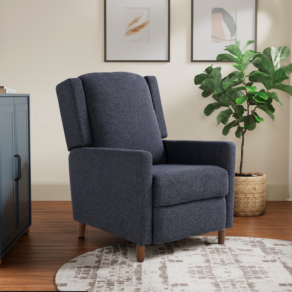 blumen blue recliner   