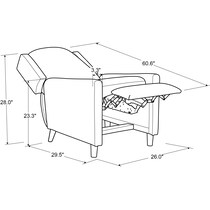 blumen gray recliner   