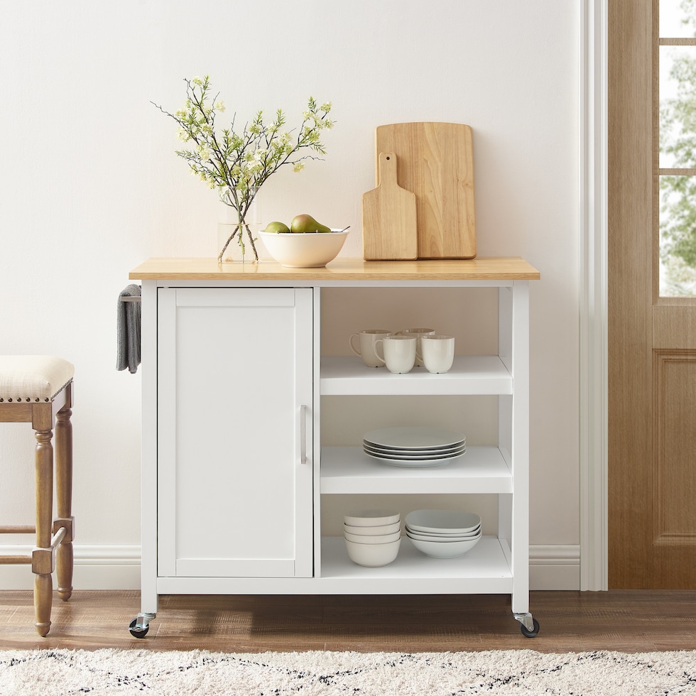 bobbie white natural kitchen island   