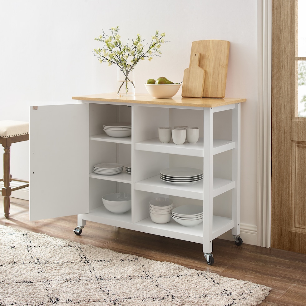 bobbie white natural kitchen island   