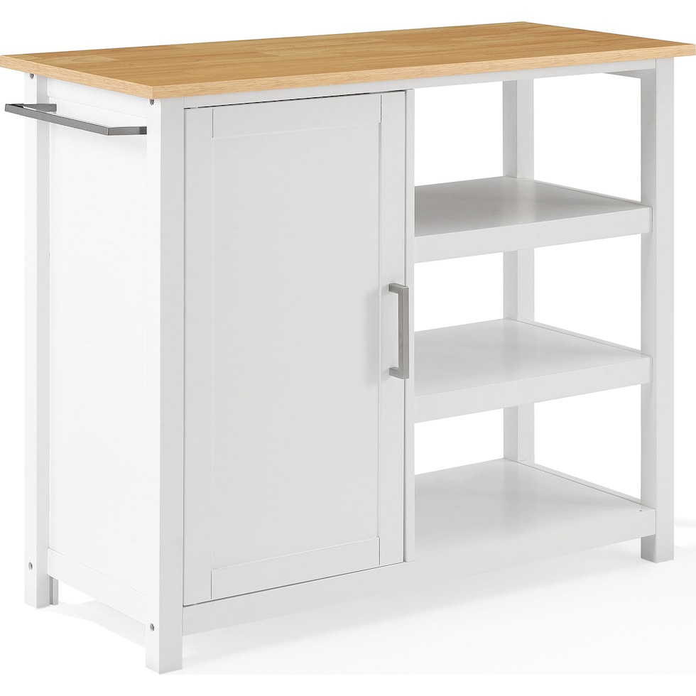 bobbie white natural kitchen island   