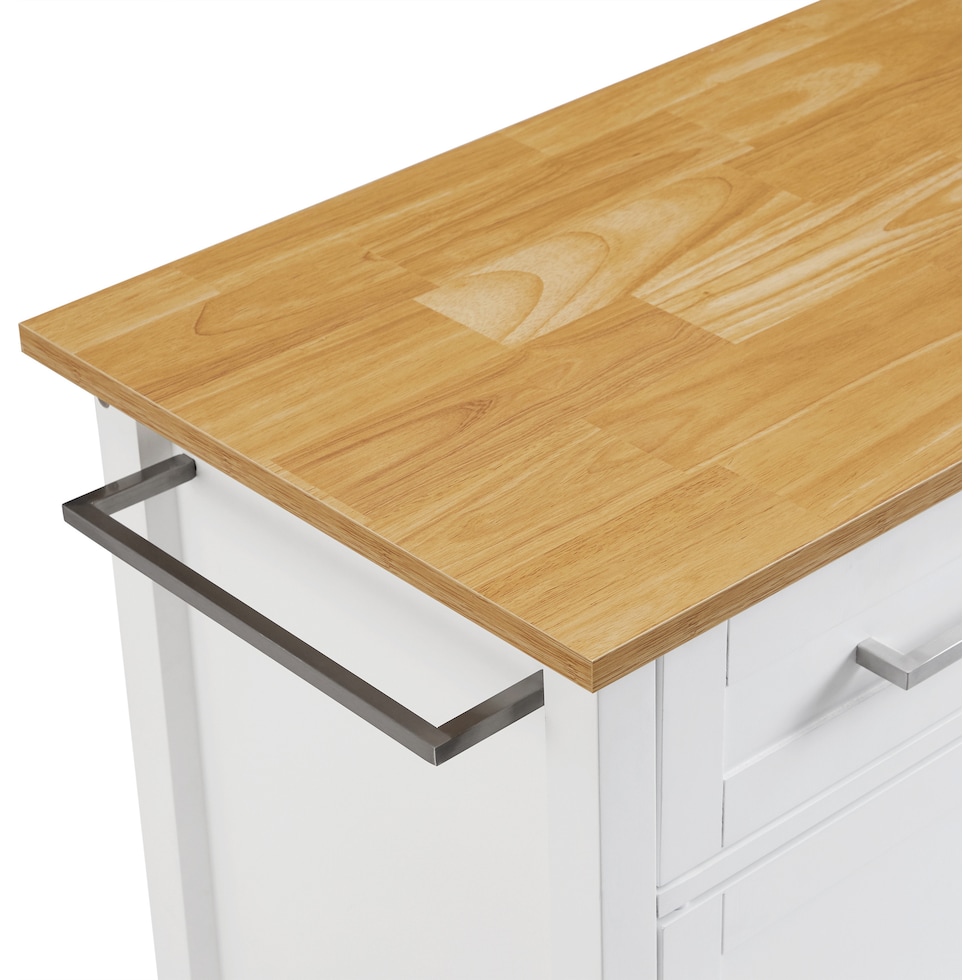 bobbie white natural kitchen island   