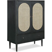 bobby berk dining black bar cabinet   