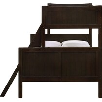 bobby dark brown twin over full bunk bed   