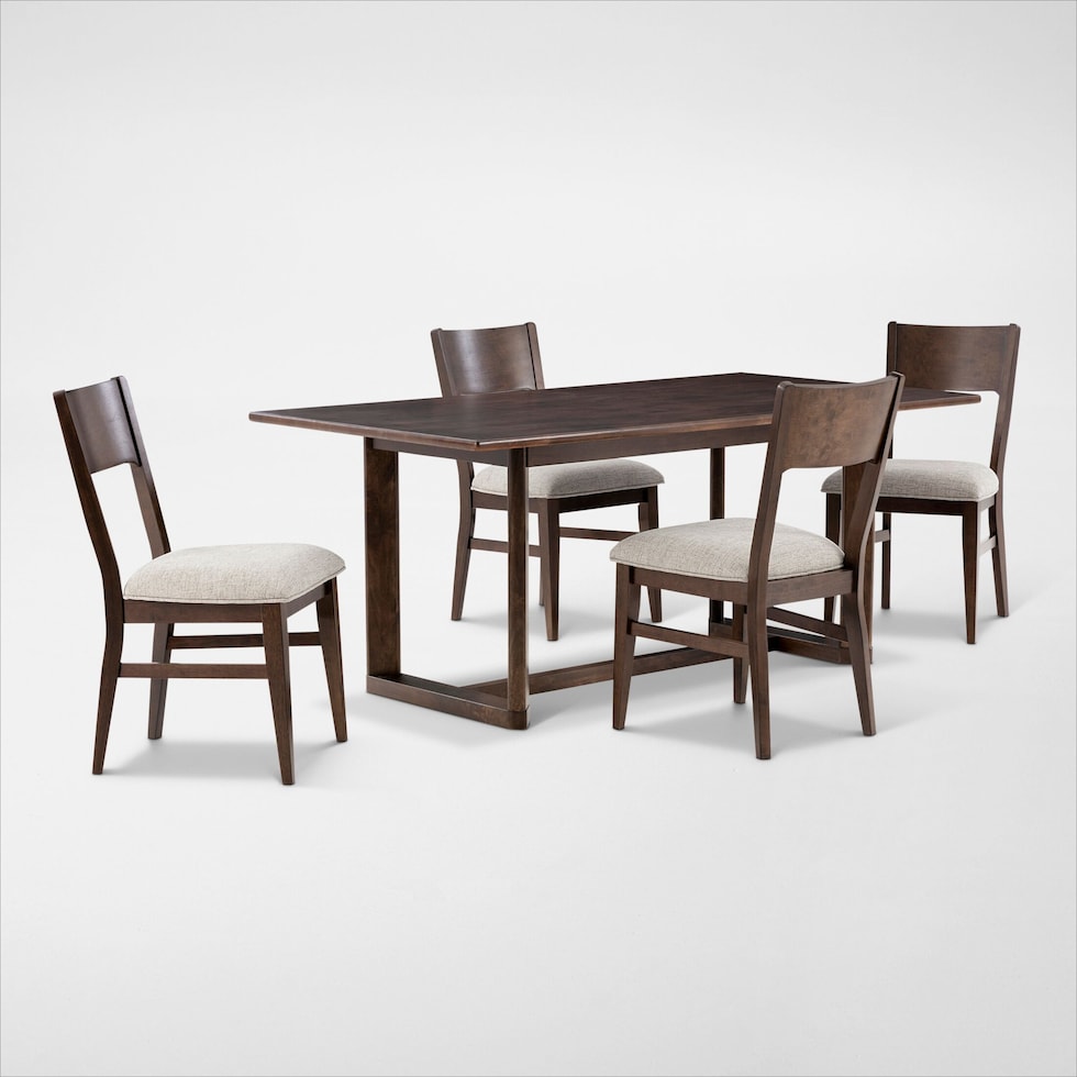 boca dining dark brown  pc dining room   