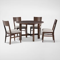 boca dining dark brown  pc dining room   