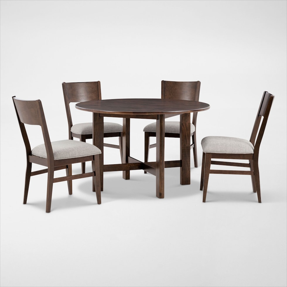 boca dining dark brown  pc dining room   