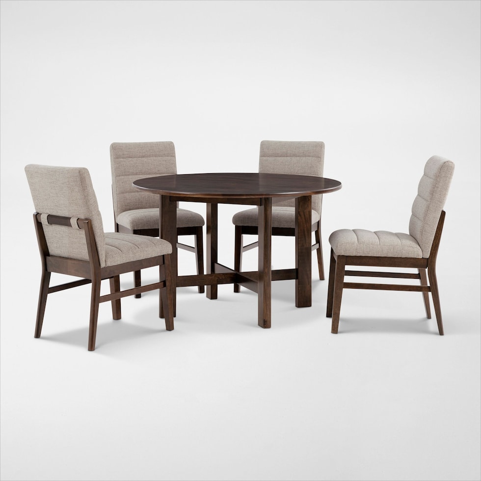 boca dining dark brown  pc dining room   