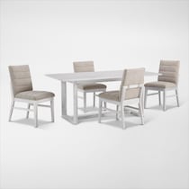 boca dining white  pc dining room   