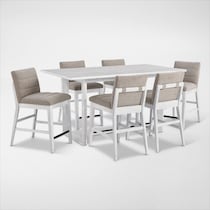 boca dining white  pc counter height dining room   
