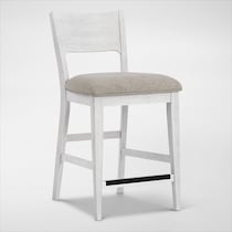 boca dining white counter height stool   