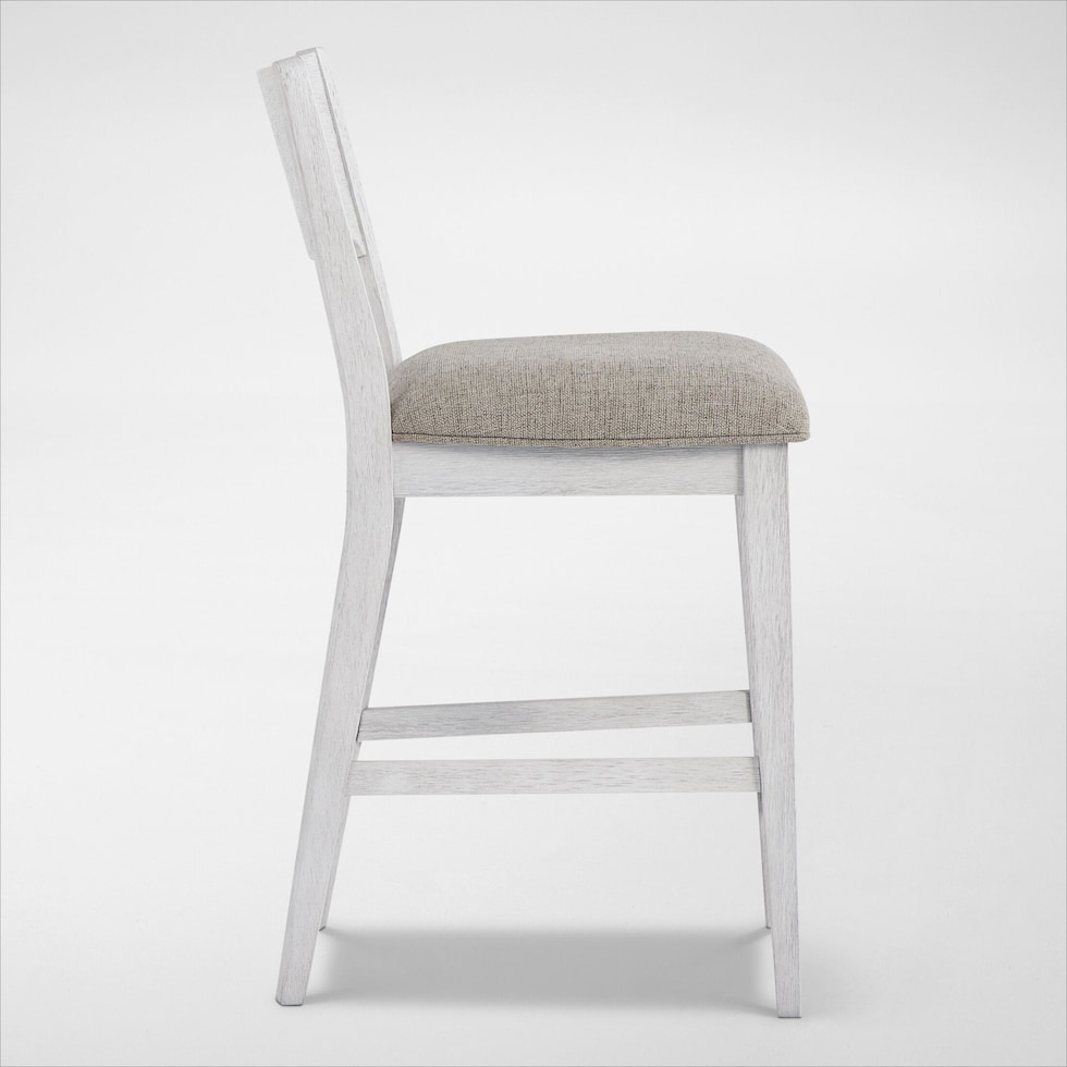 boca dining white counter height stool   