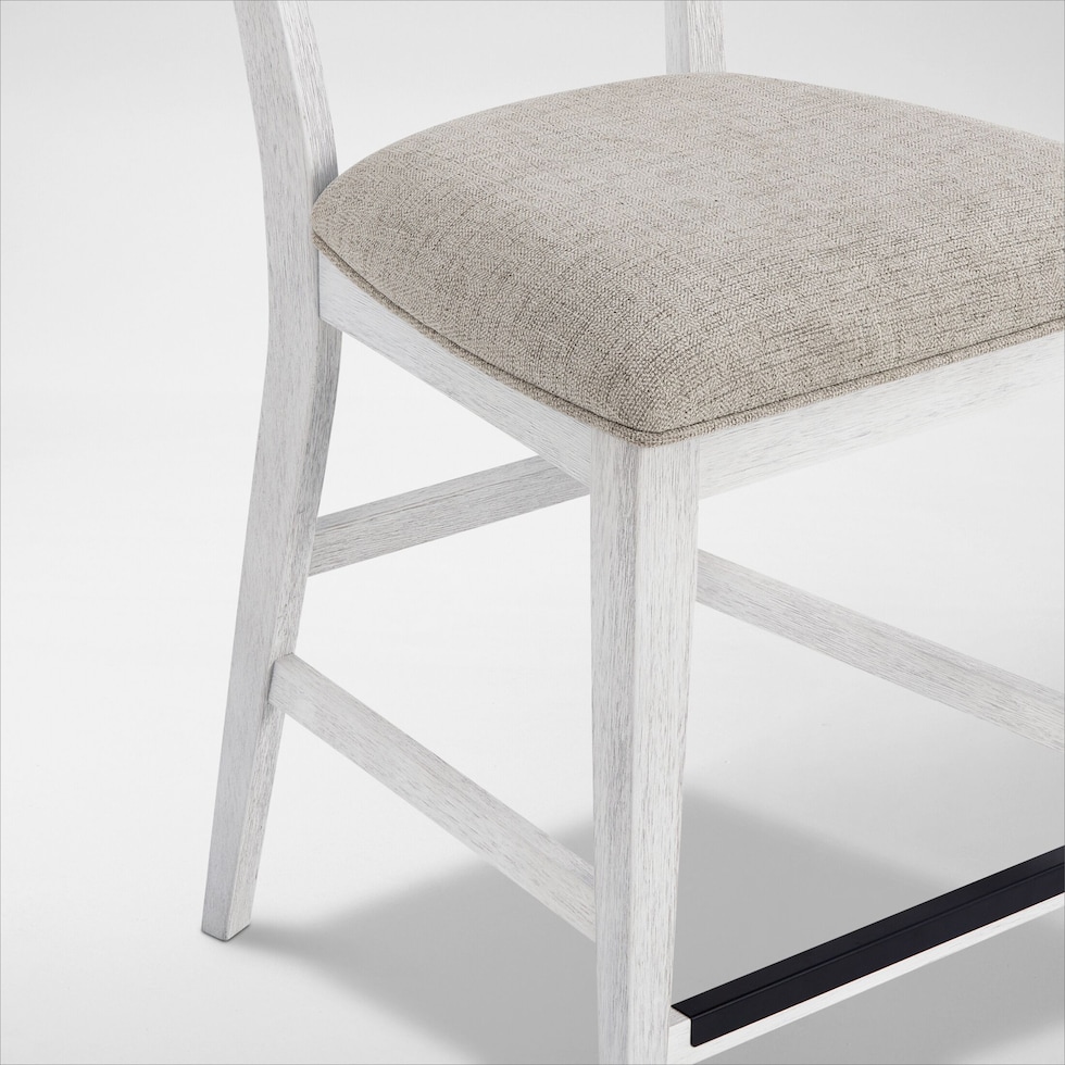 boca dining white counter height stool   