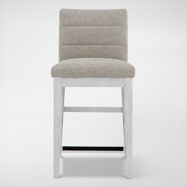 Boca Upholstered Counter-Height Stool - White
