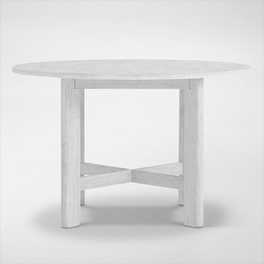 Boca Solid Wood Round Dining Table - White