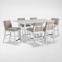 boca dining white stool   