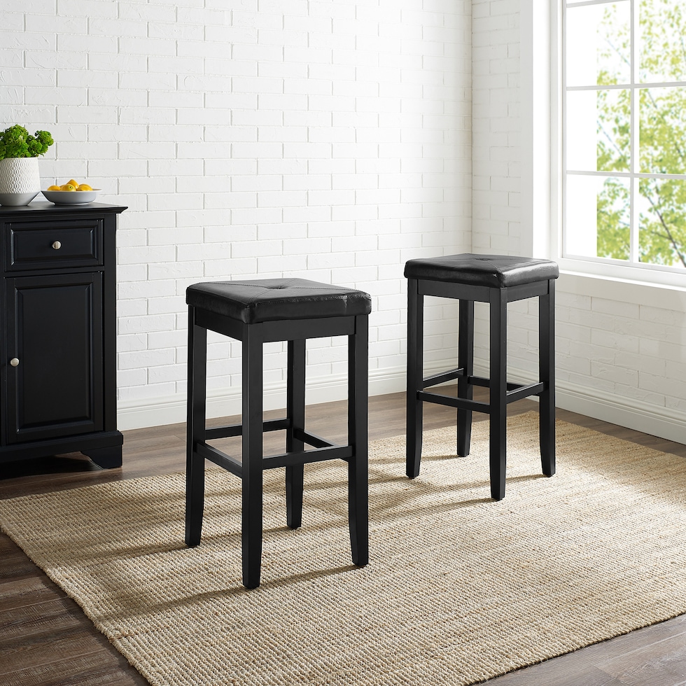 bodega black bar stool   