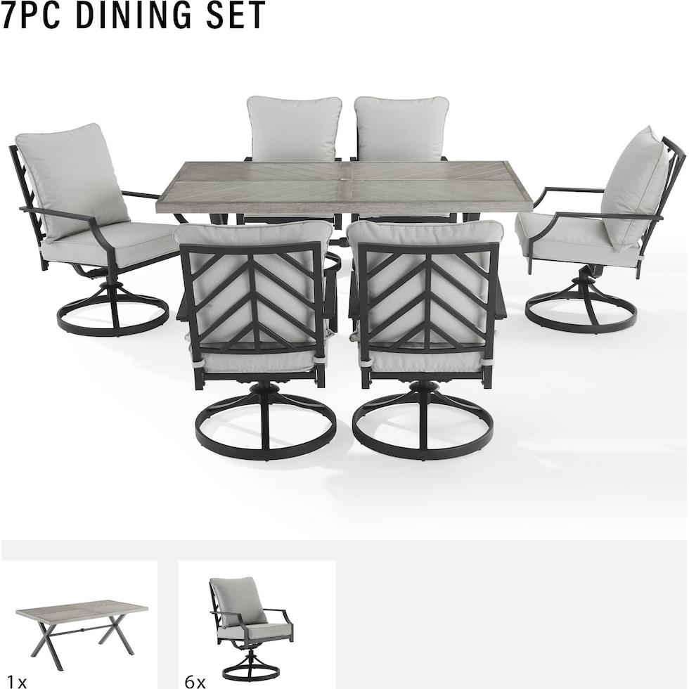 boise gray  pc outdoor dining   