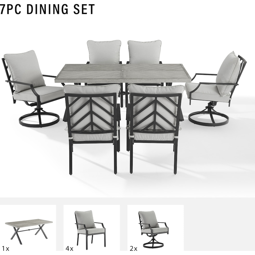 boise gray  pc outdoor dining   