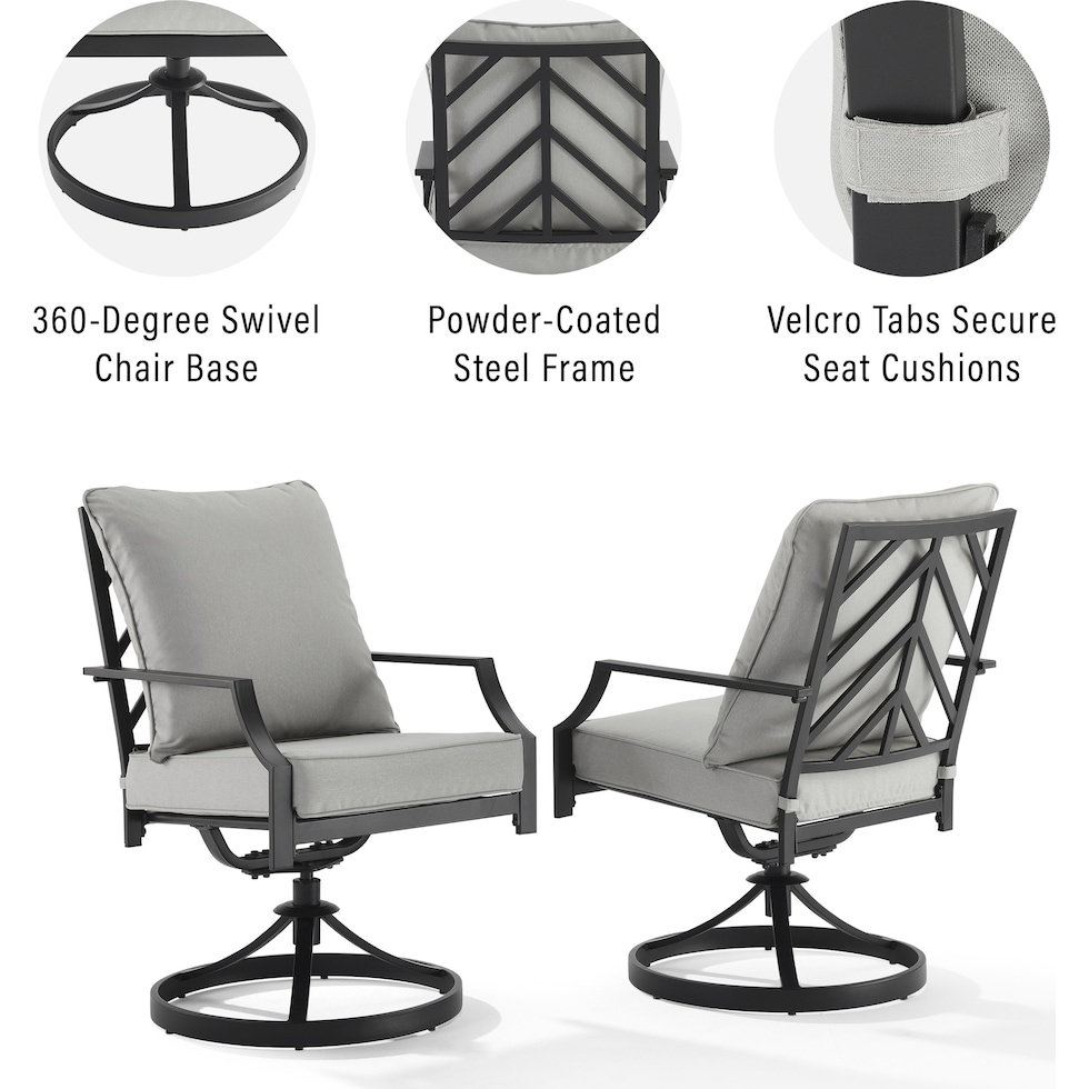 boise gray outdoor dining chair   