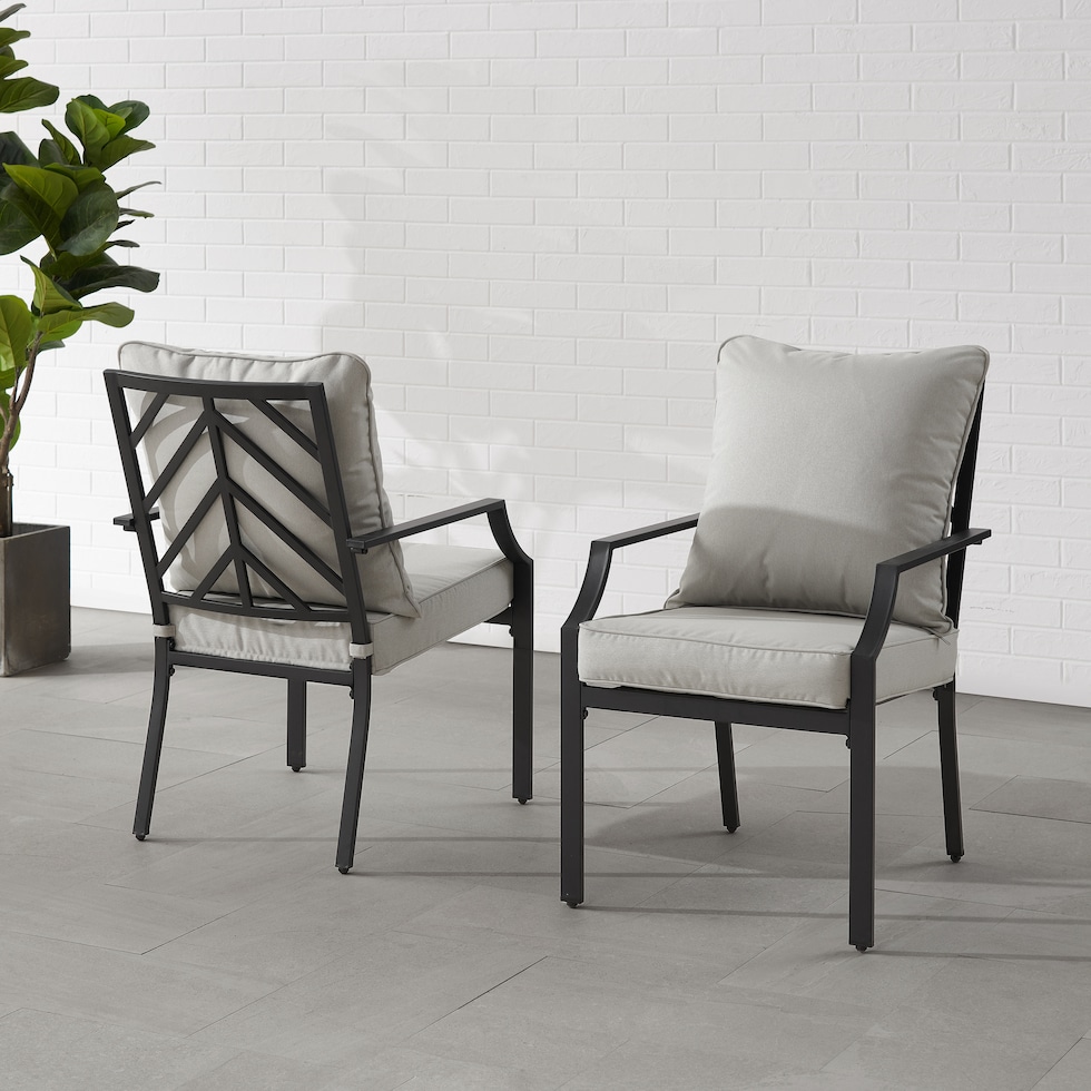 boise gray outdoor dining chair   