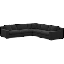 bondi black sectional   