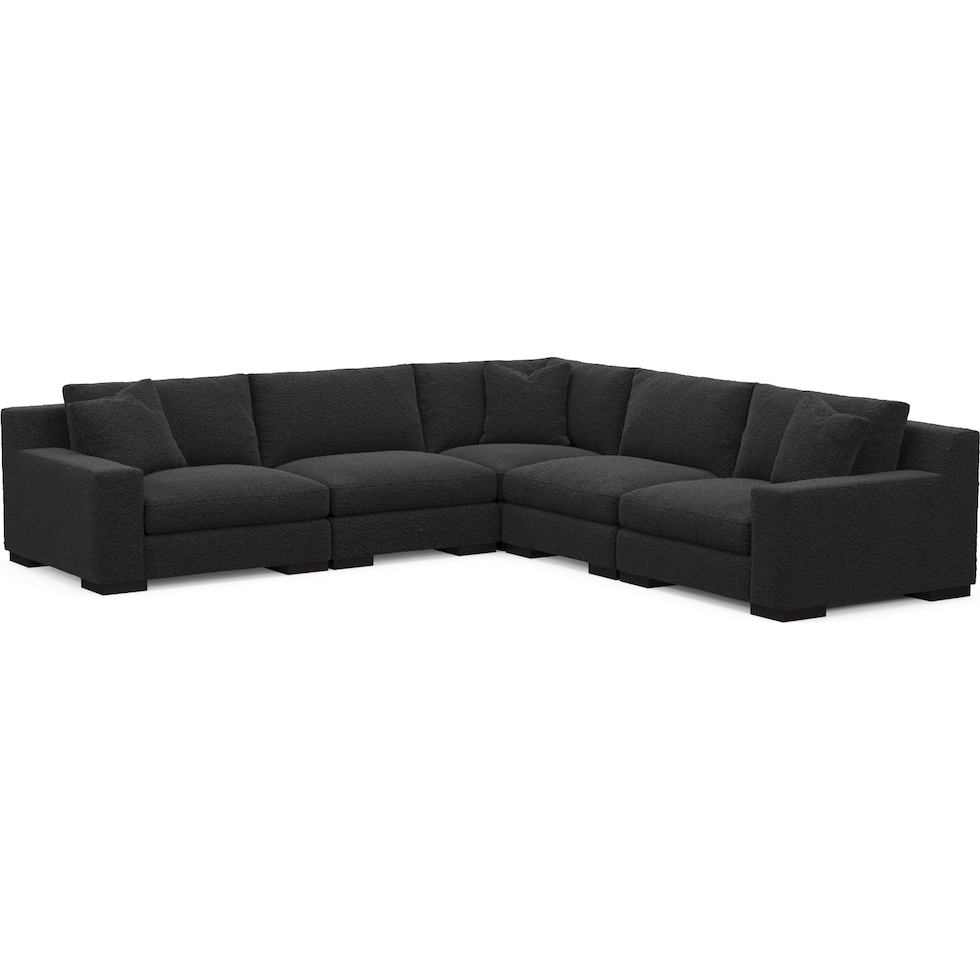 bondi black sectional   